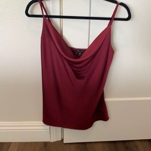 William B boutique Silk top in maroon
